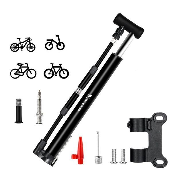 bike pumps mini pump portable bicycle tire floor hand foot football basketball high pressure tool